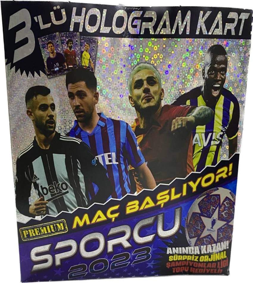 3 LÜ HOLOGRAMLI FUTBOL KARTI