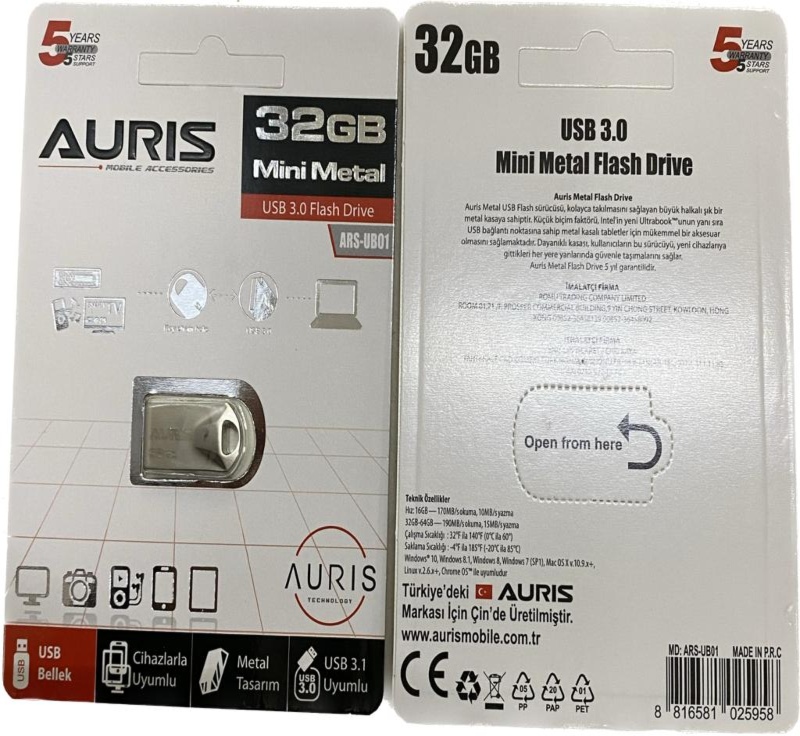 AURIS 32 GB MİNİ USB BELLEK